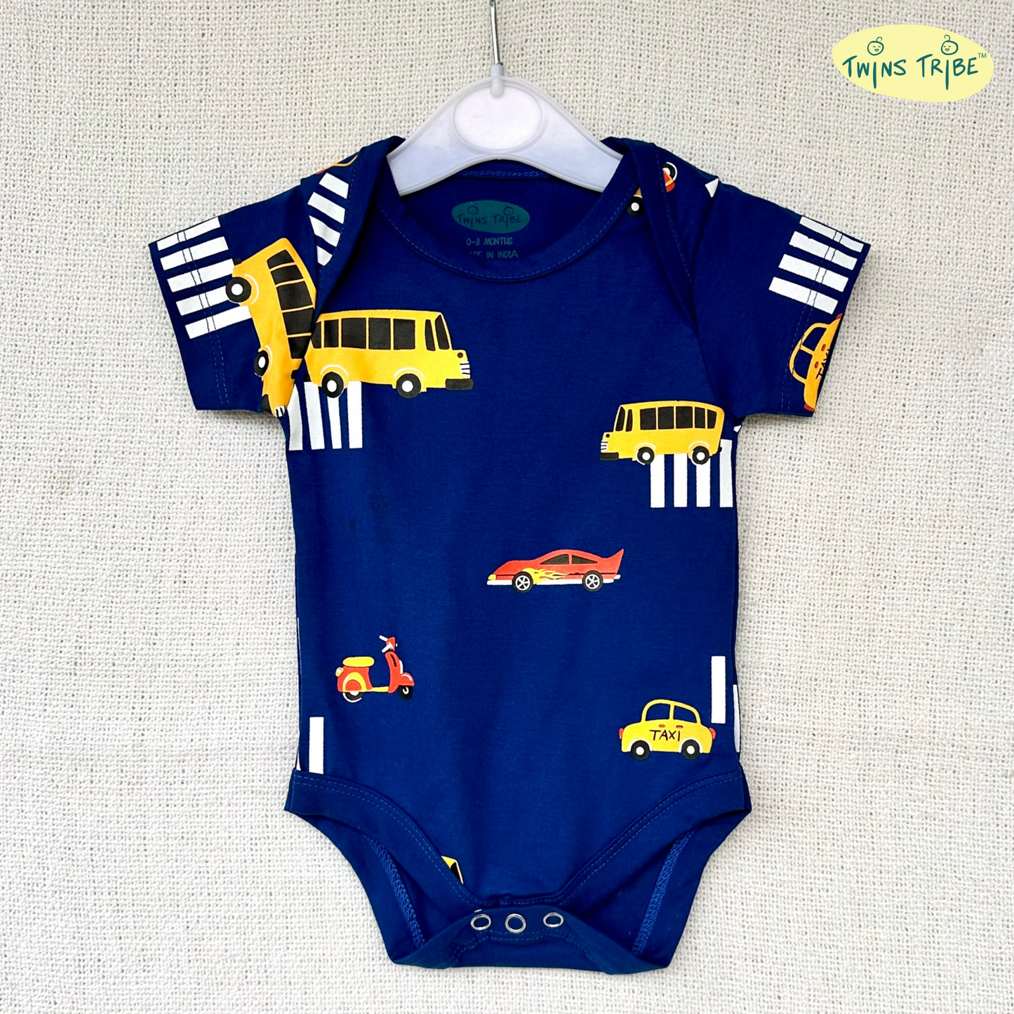 TwinsTribe Twins Onesie Set – Wheels & Wings