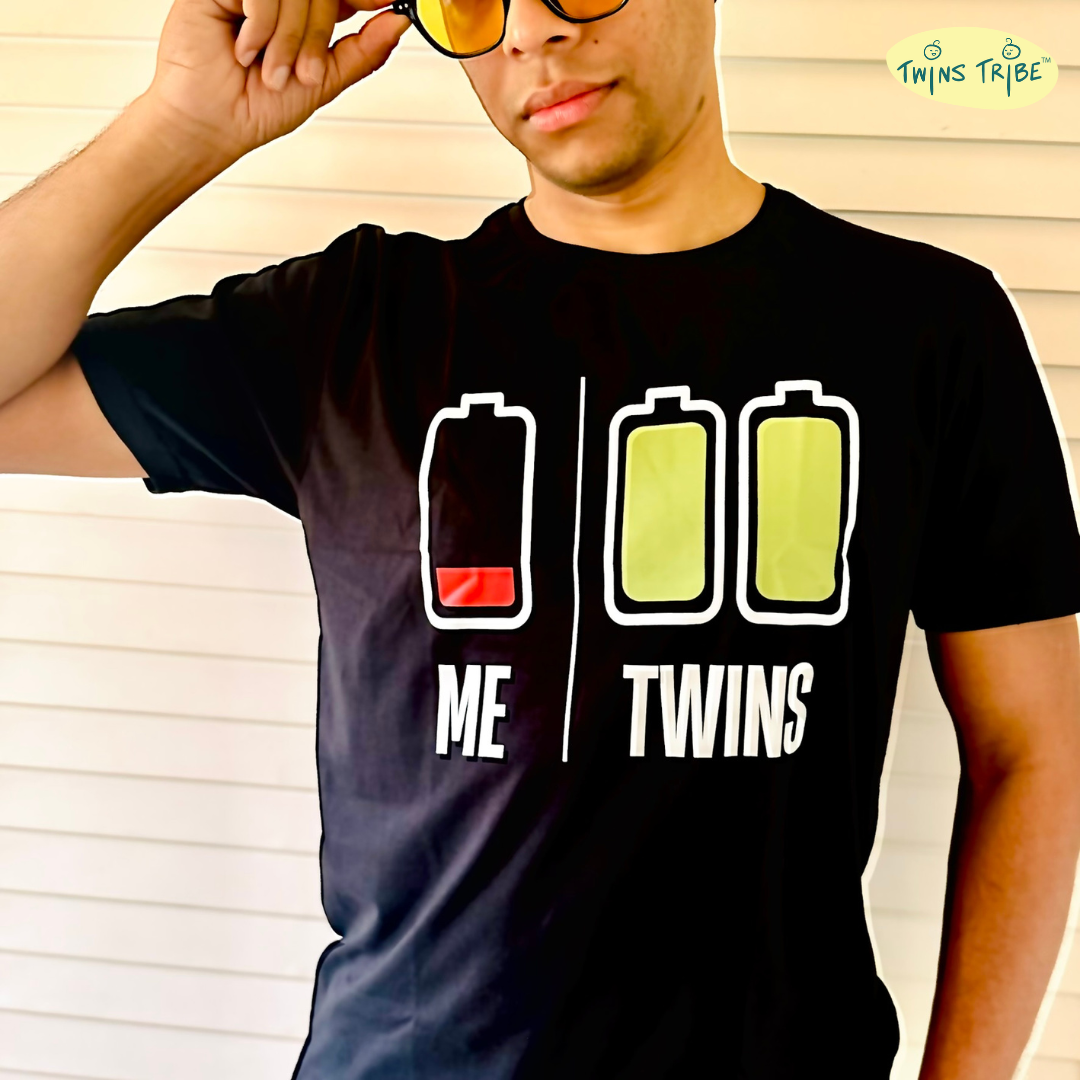 Battery Drained – Tee for Twin Parents