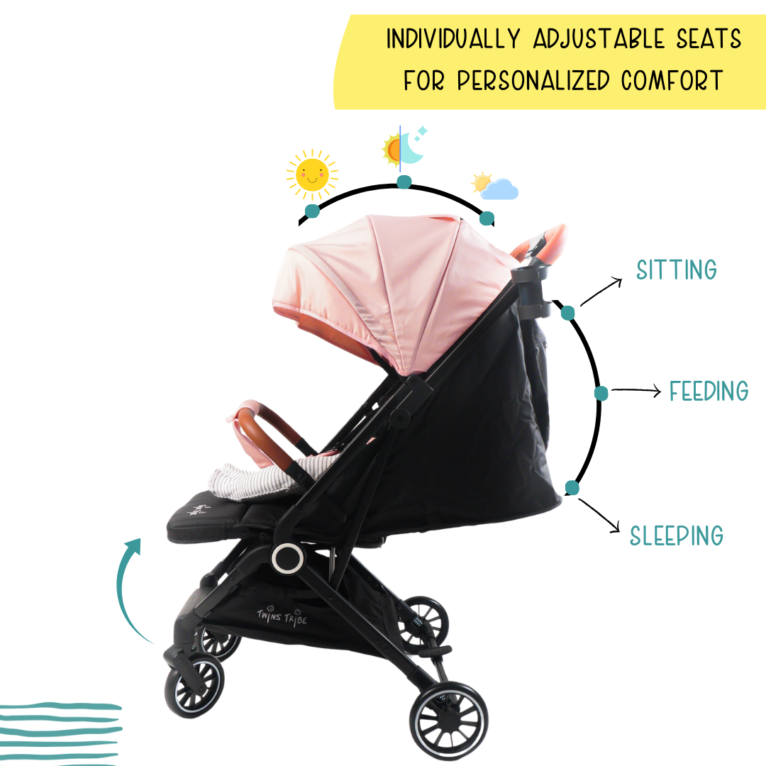 TwinsTribe Dynamic Duo: Detachable Twin Stroller