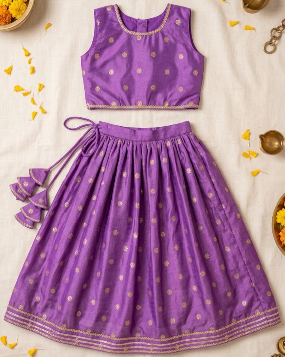 Shahi Jamun - Purple Silk Kurta Pajama & Lehenga Set for Twins  – TwinsTribe x Chhutkan Diwali Edit