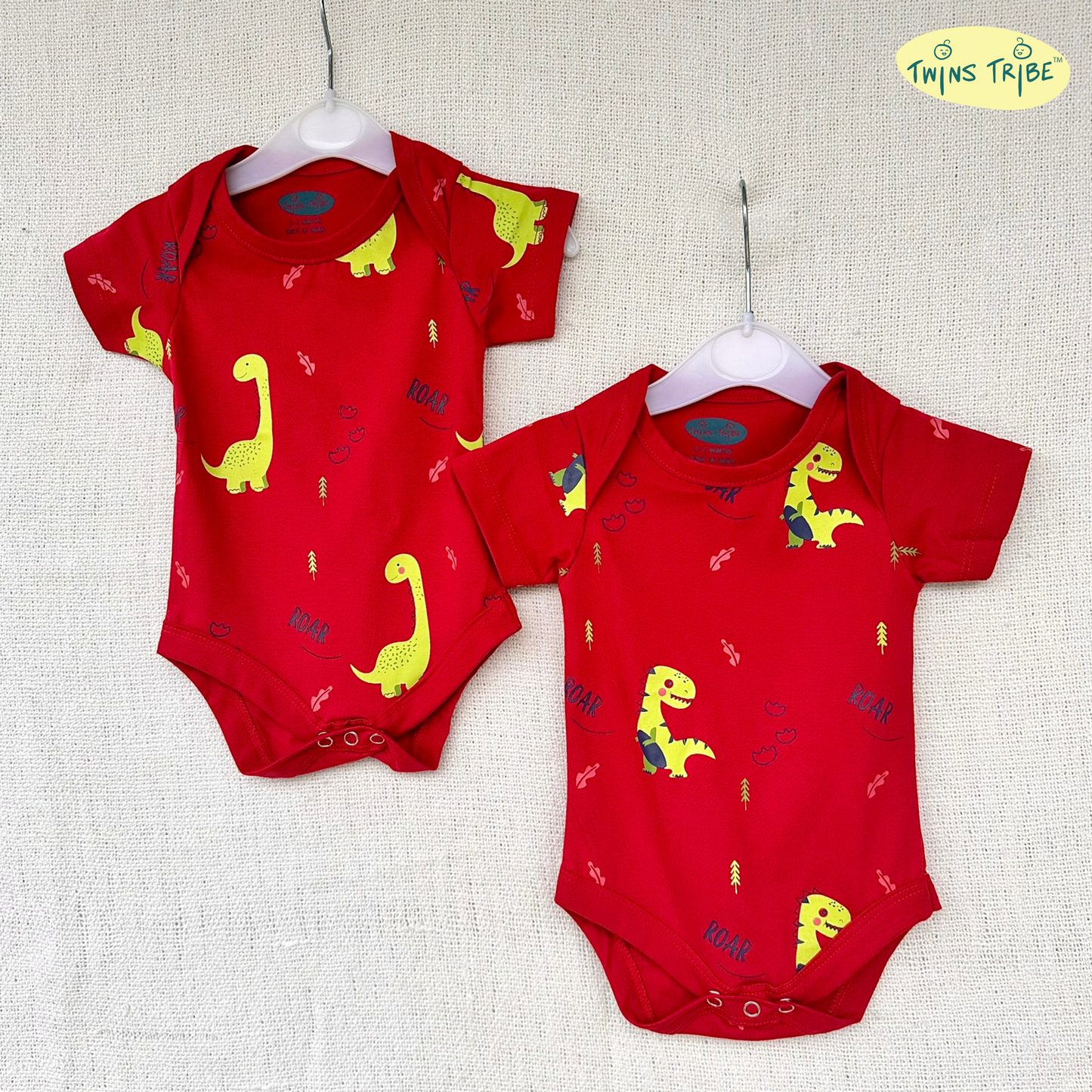 TwinsTribe Twins Onesie Set – The Dino World