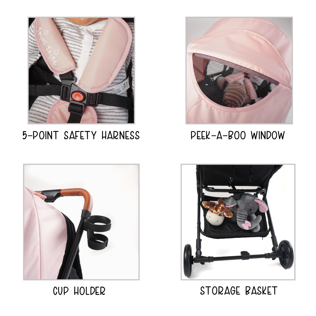 TwinsTribe Dynamic Duo: Detachable Twin Stroller