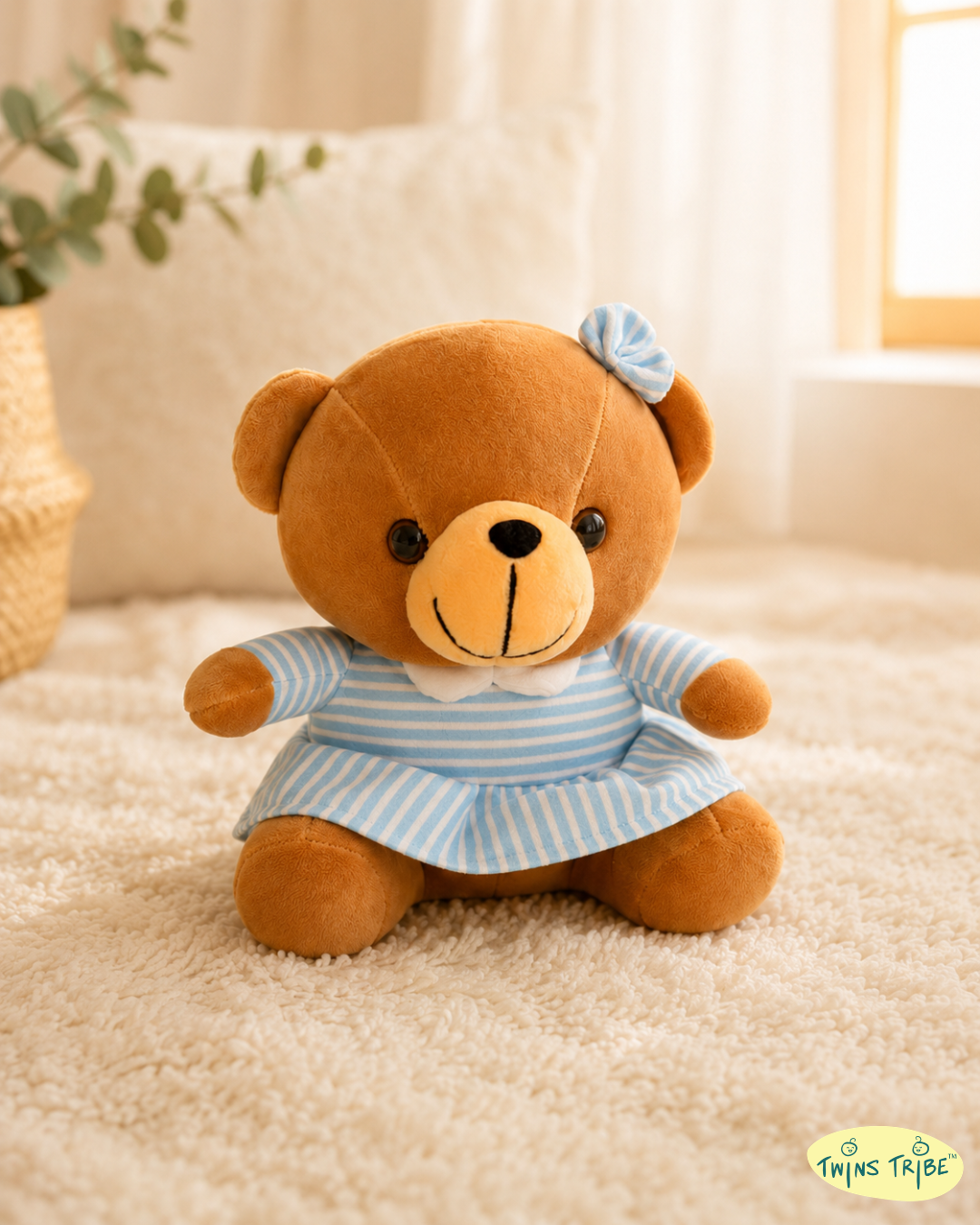 Double Cuddle Twin Bears – Brother & Sister Duo - Plush Toys Gift Set for Twins
