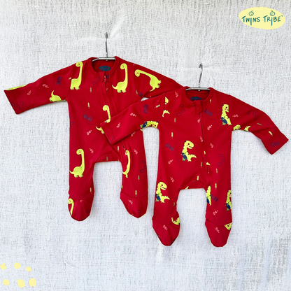 TwinsTribe Twins Rompers Set – The Dino World