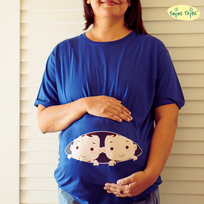 Peek-a-Boo – Tee for Expecting Twin Moms