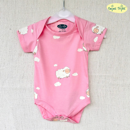 TwinsTribe Twins Onesie Set – Sheep and Bunnies