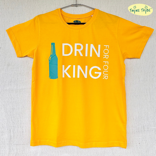 Drinking for four – Tee for twin dad