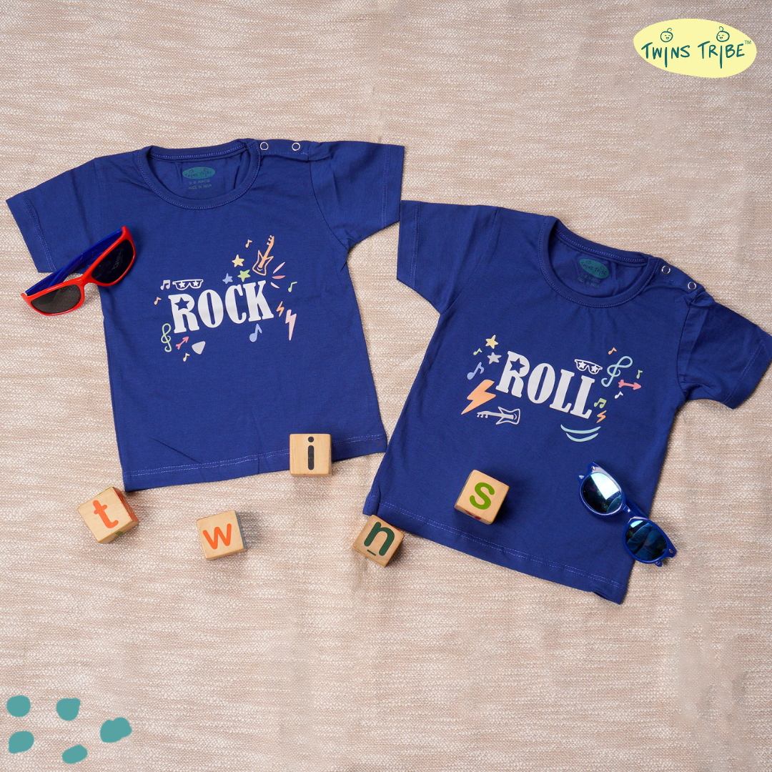 TwinsTribe Twins Tees Set – Rock & Roll