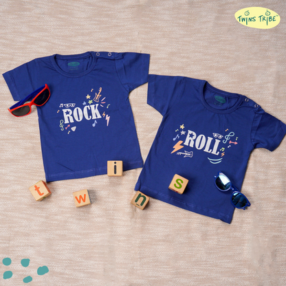 TwinsTribe Twins Tees Set – Rock & Roll