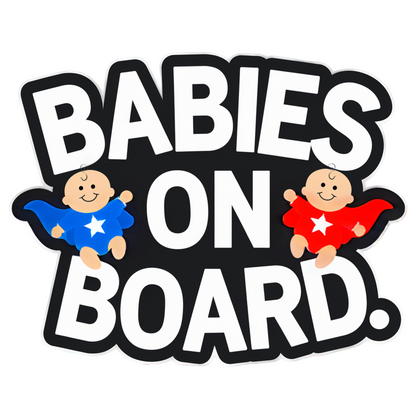 ‘Babies on Board’ Car Sticker – Superheroes Edition