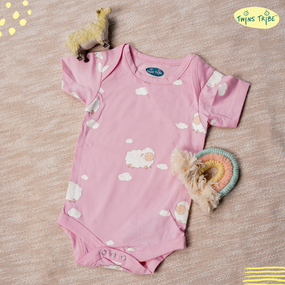 TwinsTribe Twins Onesie Set – Sheep and Bunnies