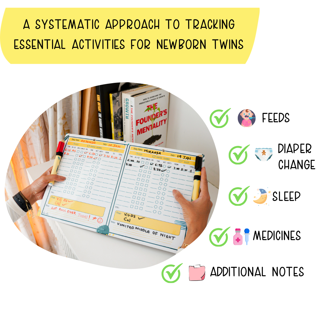 TwinsTribe Activity Log for Newborn Twins