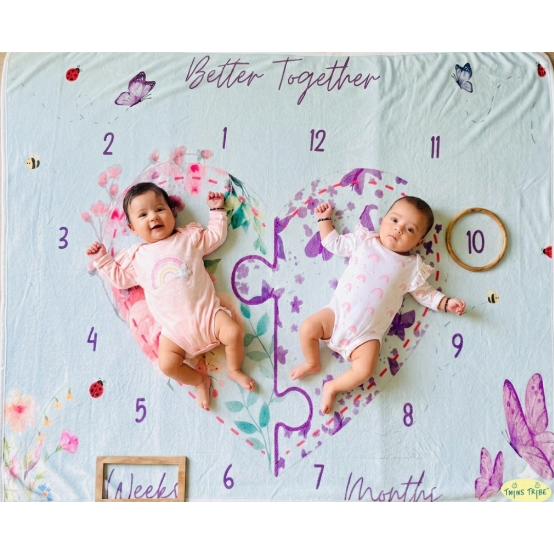 Twins Milestone Blanket - Better Together