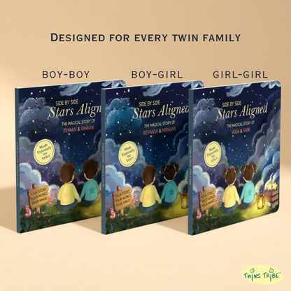 Personalized Storybook for Twins - Side by Side, Stars Aligned