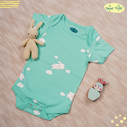 TwinsTribe Twins Onesie Set – Sheep and Bunnies