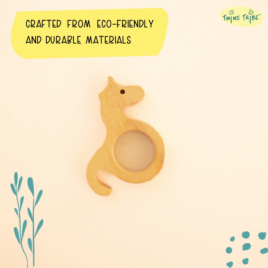 TwinsTribe Toots and Trinkets – Neem Teethers and Rattle Gift Set for Twins