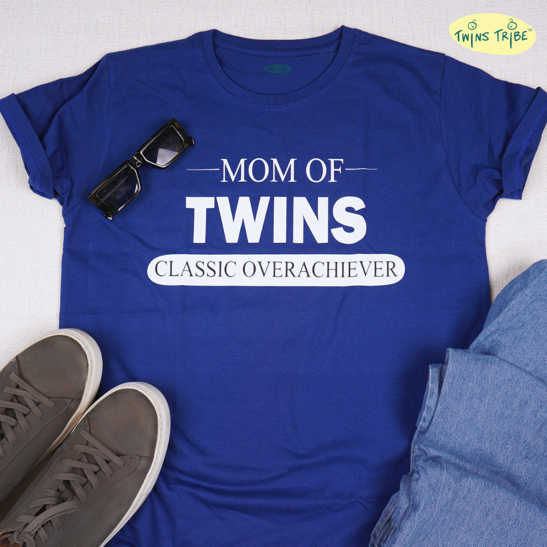 Classic Overachiever – Tee for Twin Moms - Royal Blue