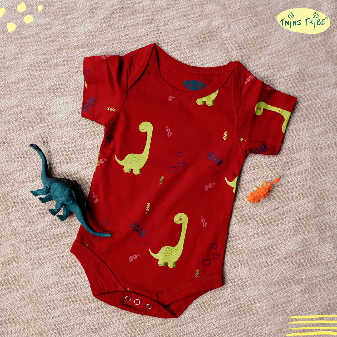 TwinsTribe Twins Onesie Set – The Dino World