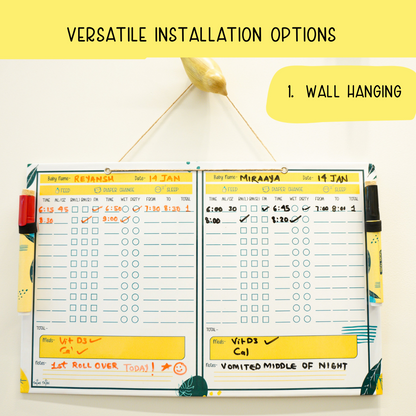 TwinsTribe Activity Log for Newborn Twins