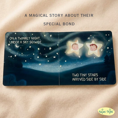 Personalized Storybook for Twins - Side by Side, Stars Aligned