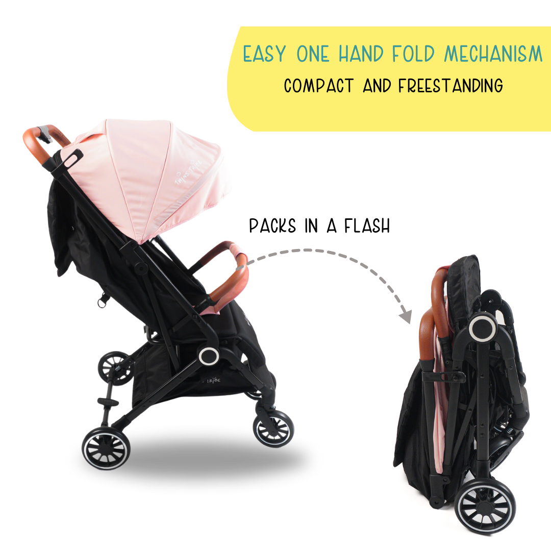 One hand cheap fold double stroller