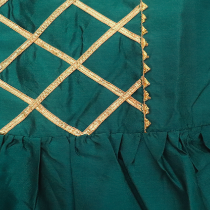 Twin Noor Set – Green & Golden Kurta Outfits - TwinsTribe x Critter Kids Festive Collection