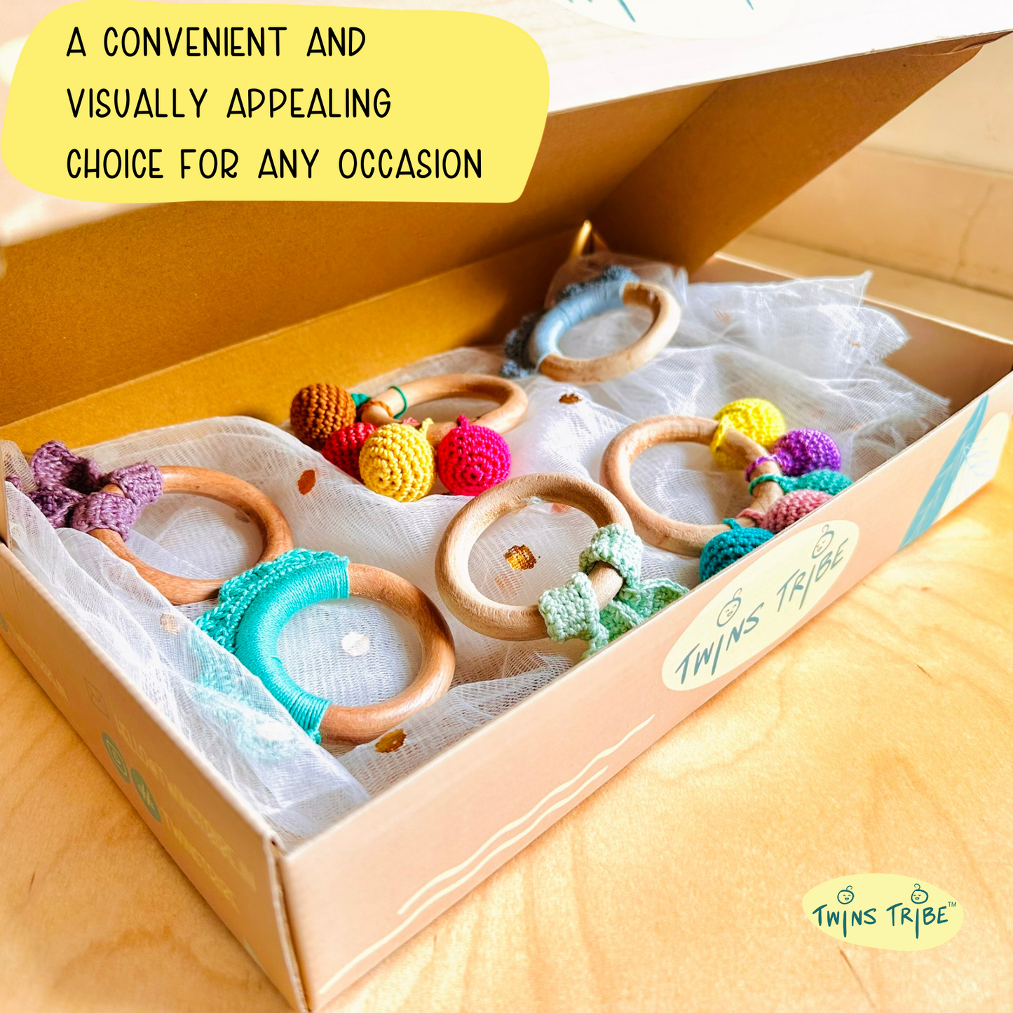 TwinsTribe Cozy Nibbles – Handmade Teething Essentials Set