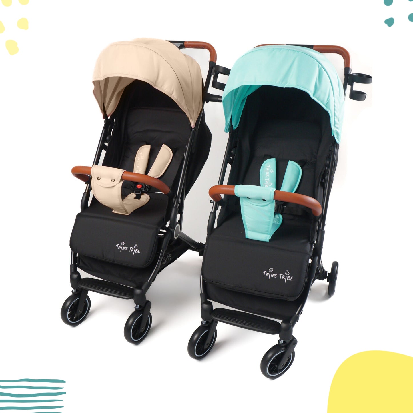 TwinsTribe Dynamic Duo: Detachable Twin Stroller