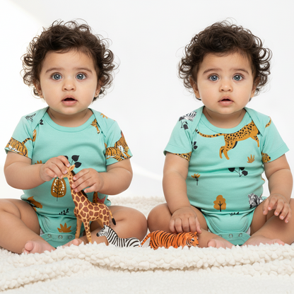 TwinsTribe Twins Onesie Set – Spots & Stripes