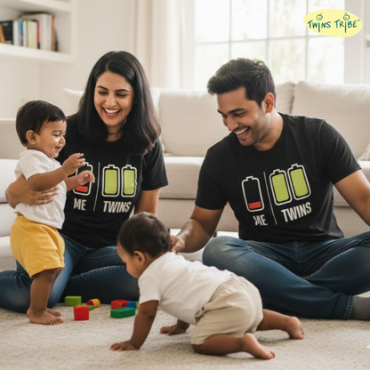 Battery Drained – Tee for Twin Parents