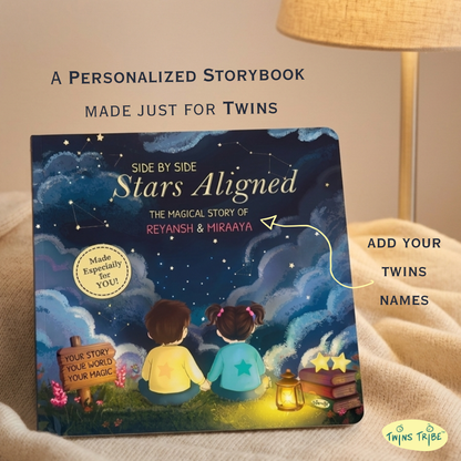 Personalized Storybook for Twins - Side by Side, Stars Aligned