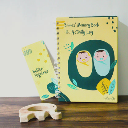 TwinsTribe Activity Log & Memory Book for Twins